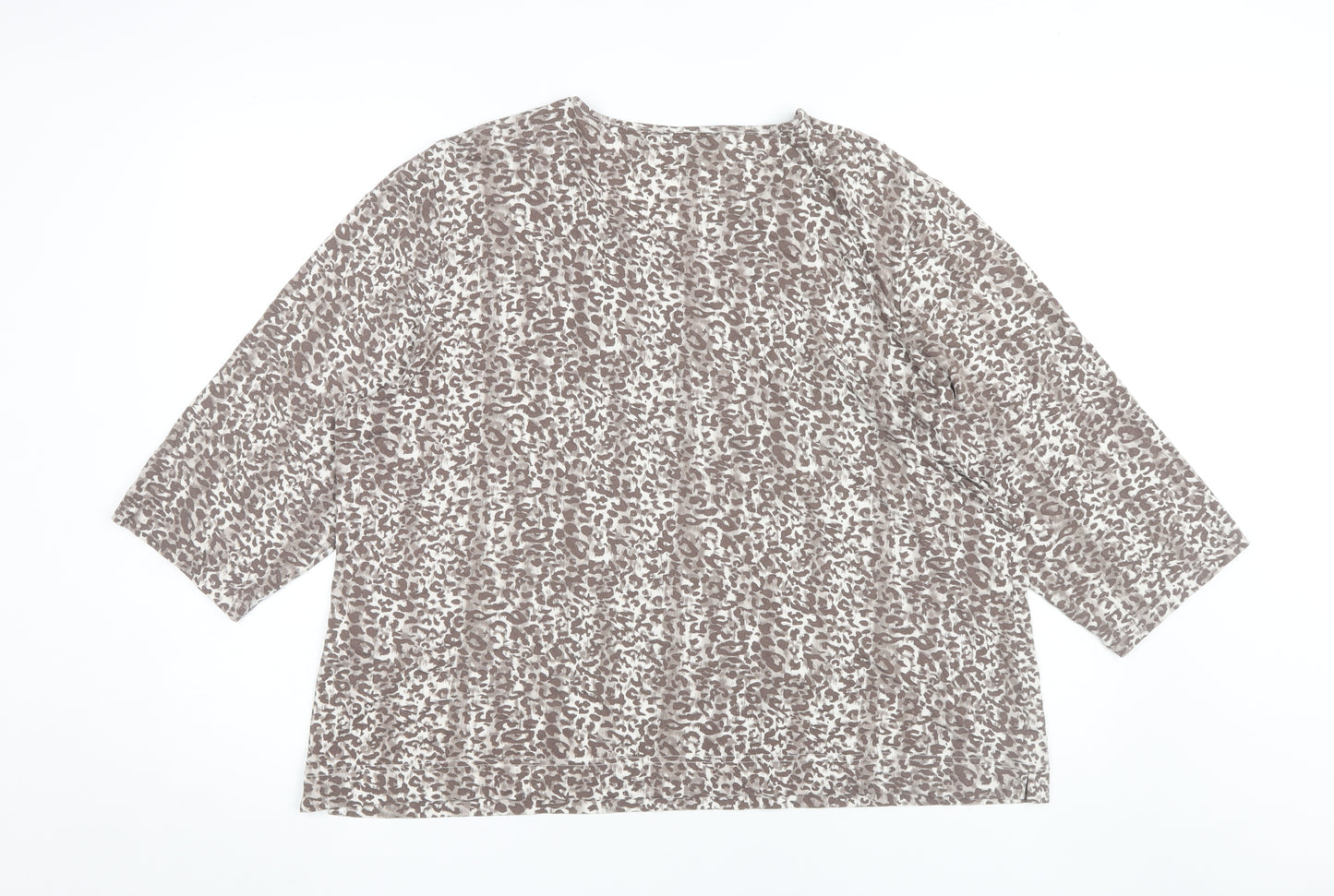 Cotswold Collections Women's Brown 3XL Animal Print Top