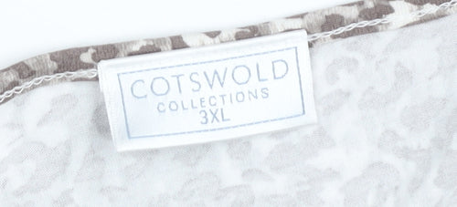Cotswold Collections Women's Brown 3XL Animal Print Top