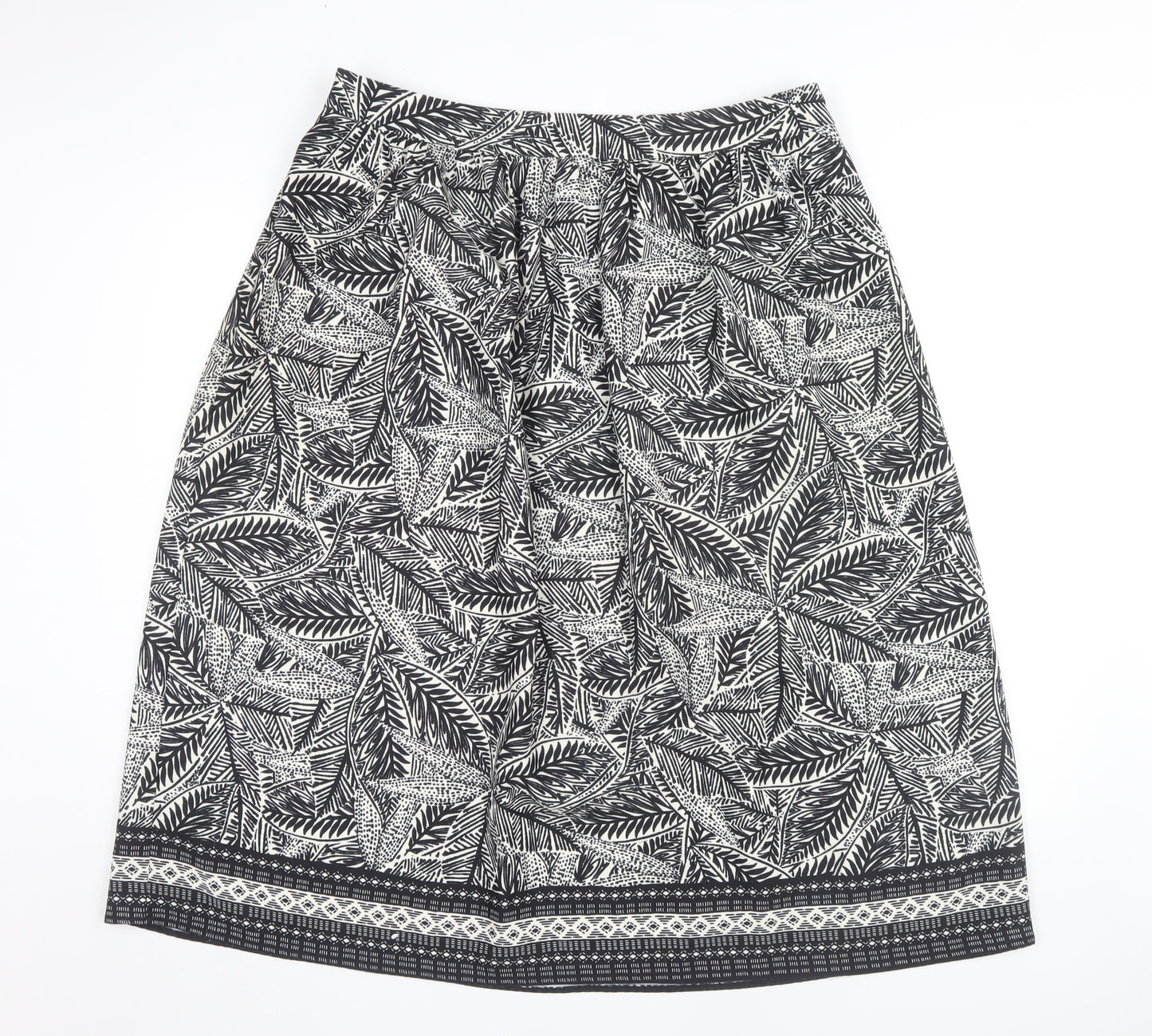 Marks & Spencer Women's Black Midi Geometric Skirt 16