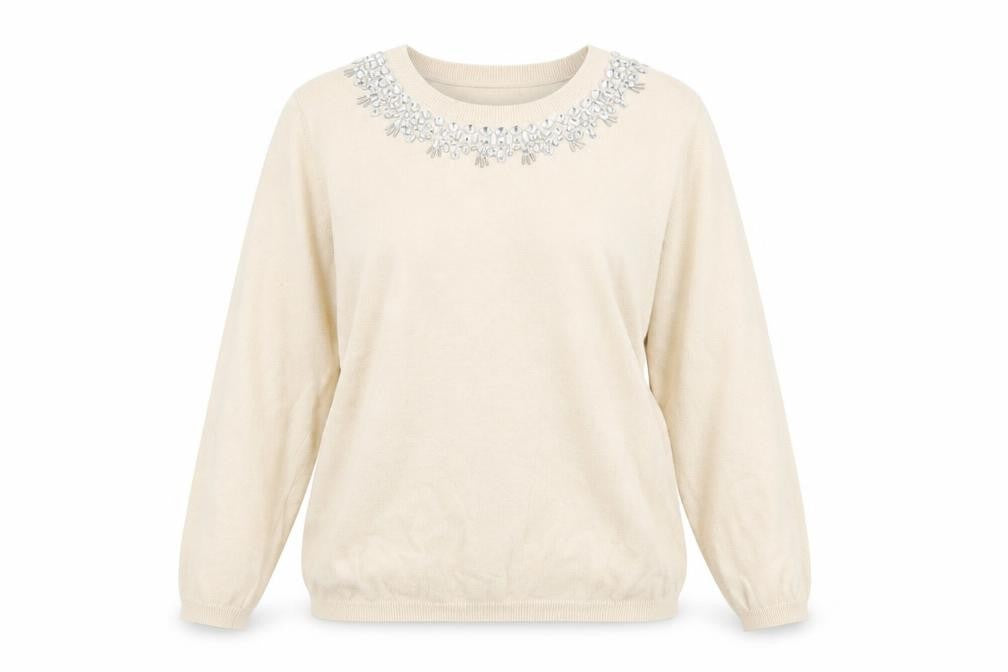 Front view of Cotswold Collections Beige 2XL Women's jumper