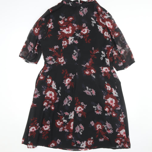 Monsoon Women's Floral Collared Shift Dress Size 16