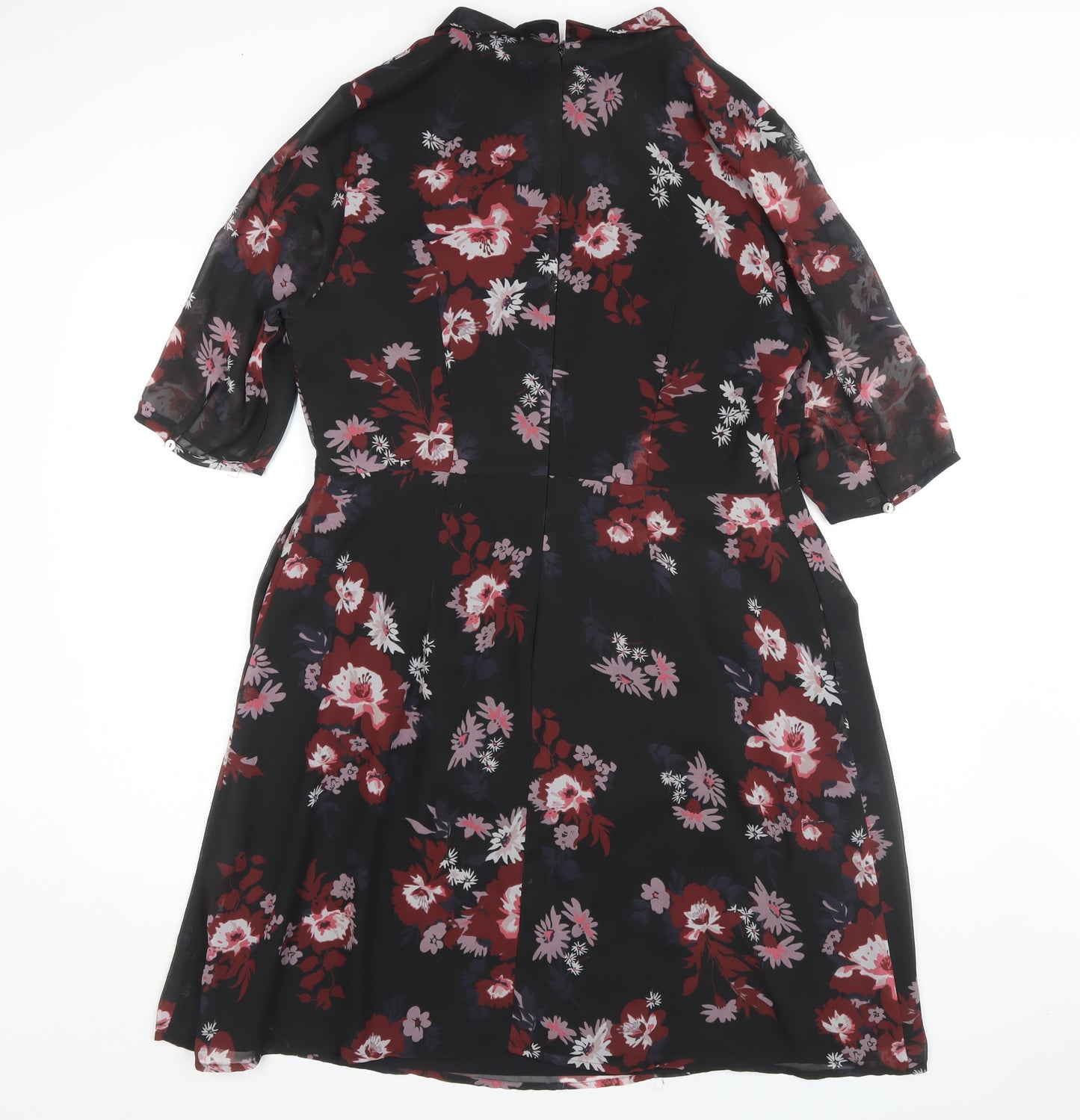 Monsoon Women's Floral Collared Shift Dress Size 16
