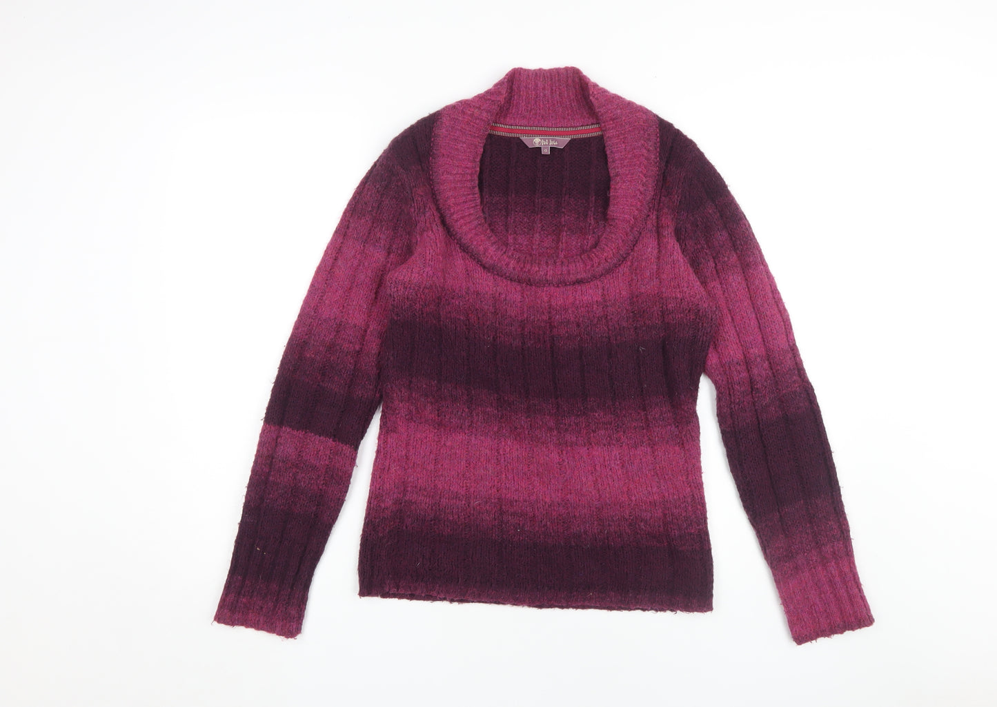 Fat Face Women's Purple Cowl Neck Jumper Size 12