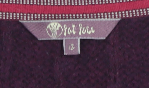 Fat Face Women's Purple Cowl Neck Jumper Size 12