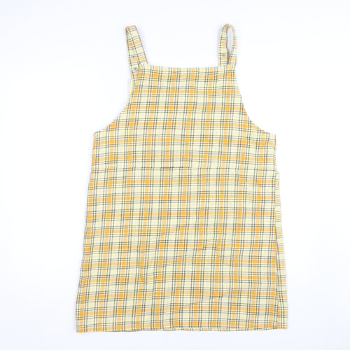 Monki Women's Multicolour Plaid Pinafore Dress M