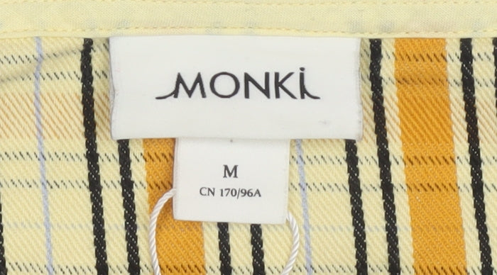 Monki Women's Multicolour Plaid Pinafore Dress M