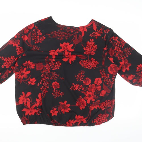 Bonmarché Women's Red Floral Blouse Size 18