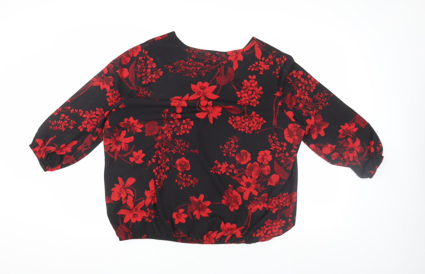Bonmarché Women's Red Floral Blouse Size 18