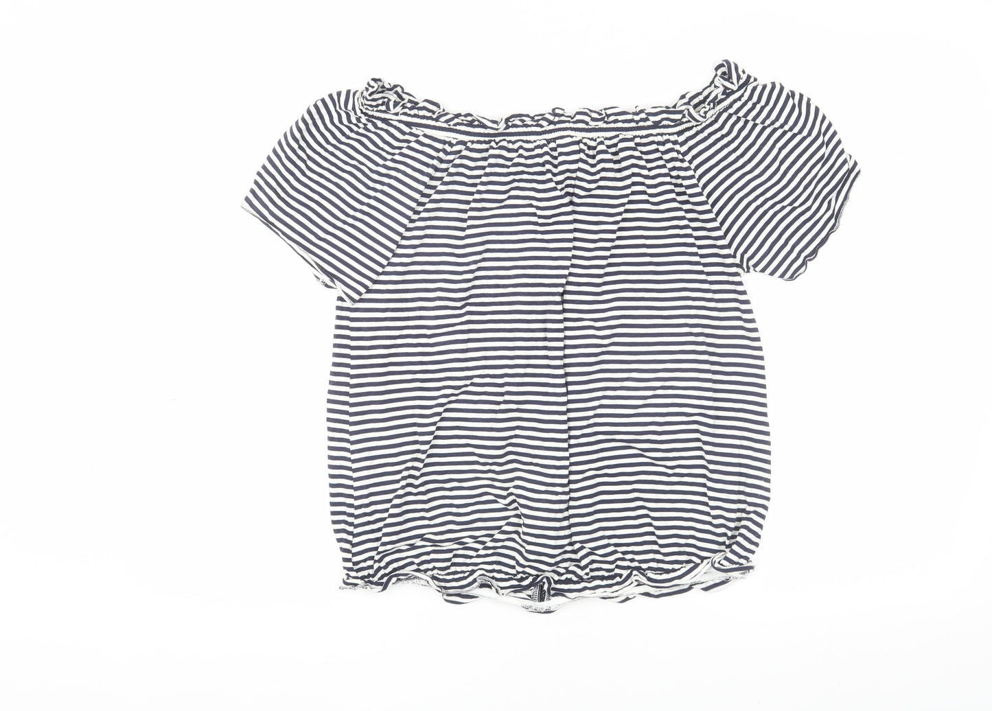 Next Women's Multicoloured Striped Off-Shoulder Blouse Size 14