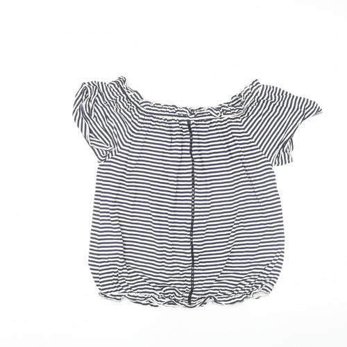 Next Women's Multicoloured Striped Off-Shoulder Blouse Size 14