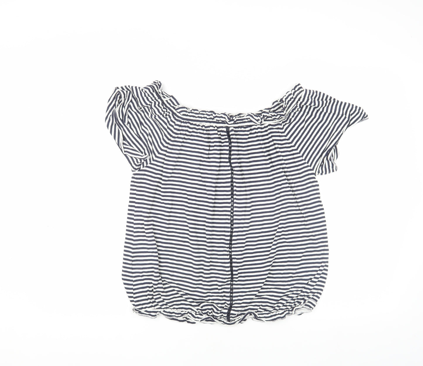 Next Women's Multicoloured Striped Off-Shoulder Blouse Size 14