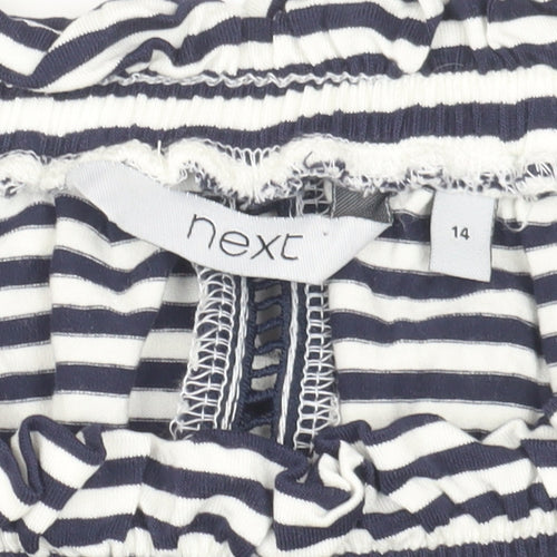 Next Women's Multicoloured Striped Off-Shoulder Blouse Size 14