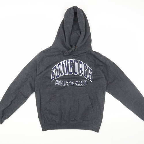 Grey Edinburgh Scotland Hoodie Men XS Pullover