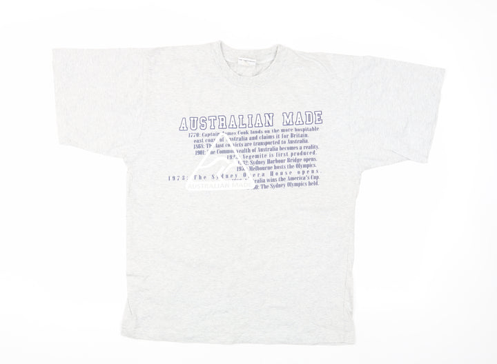 Purely Australian Men's Grey Graphic Print T-Shirt M