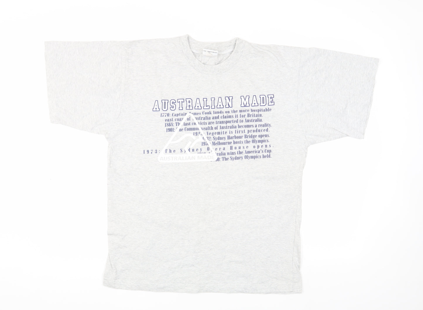 Purely Australian Men's Grey Graphic Print T-Shirt M