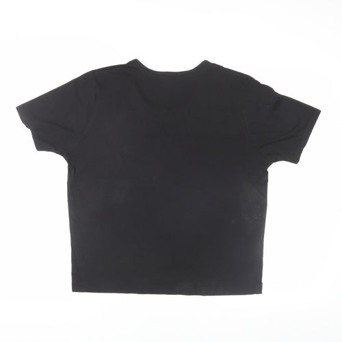 TIGI Wear Women's Black Floral Embroidered T-Shirt Size 18