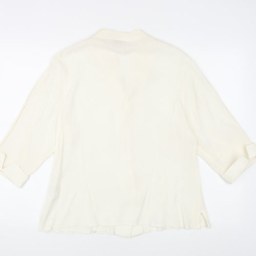 EWM Women's Ivory Collared Blouse Size 16 Casual