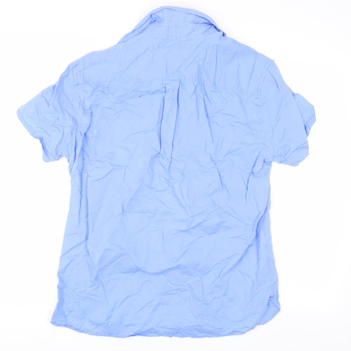 MNG Man Men's Blue Regular Fit Short Sleeve Shirt