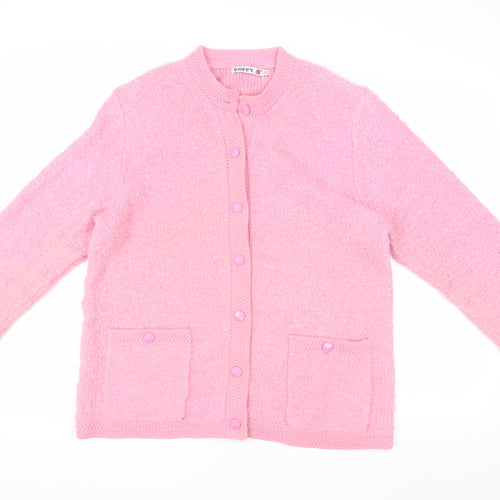Poppy Pink Women’s Cardigan Round Neck Size 16