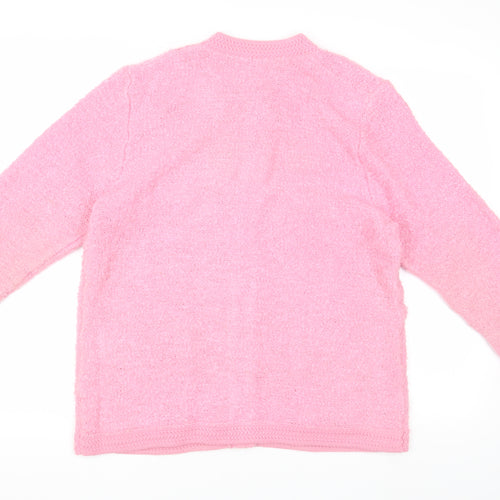 Poppy Pink Women’s Cardigan Round Neck Size 16