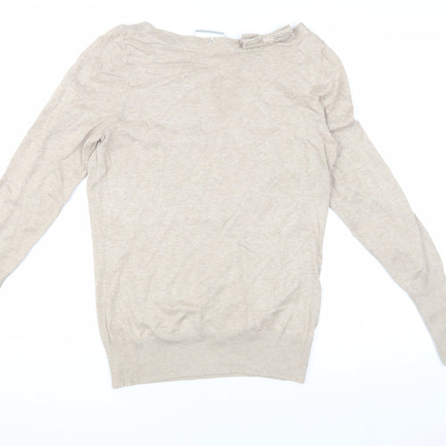 Wallis Women's Beige Long Sleeve Jumper Size 12