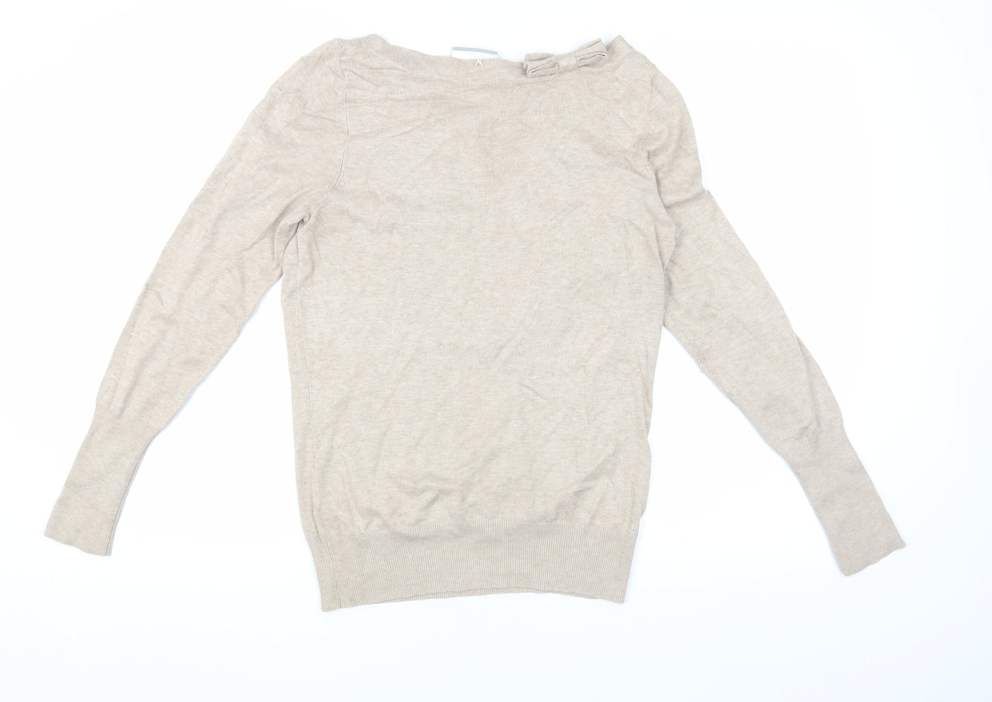 Wallis Women's Beige Long Sleeve Jumper Size 12