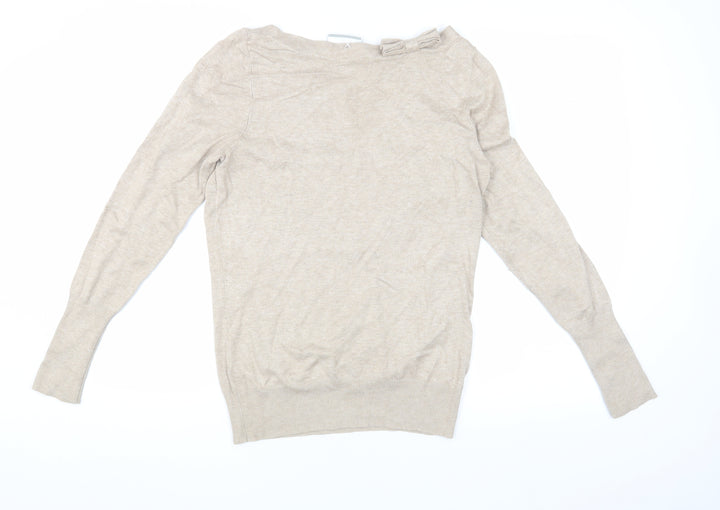 Wallis Women's Beige Long Sleeve Jumper Size 12