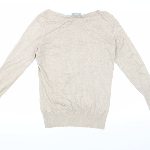 Wallis Women's Beige Long Sleeve Jumper Size 12
