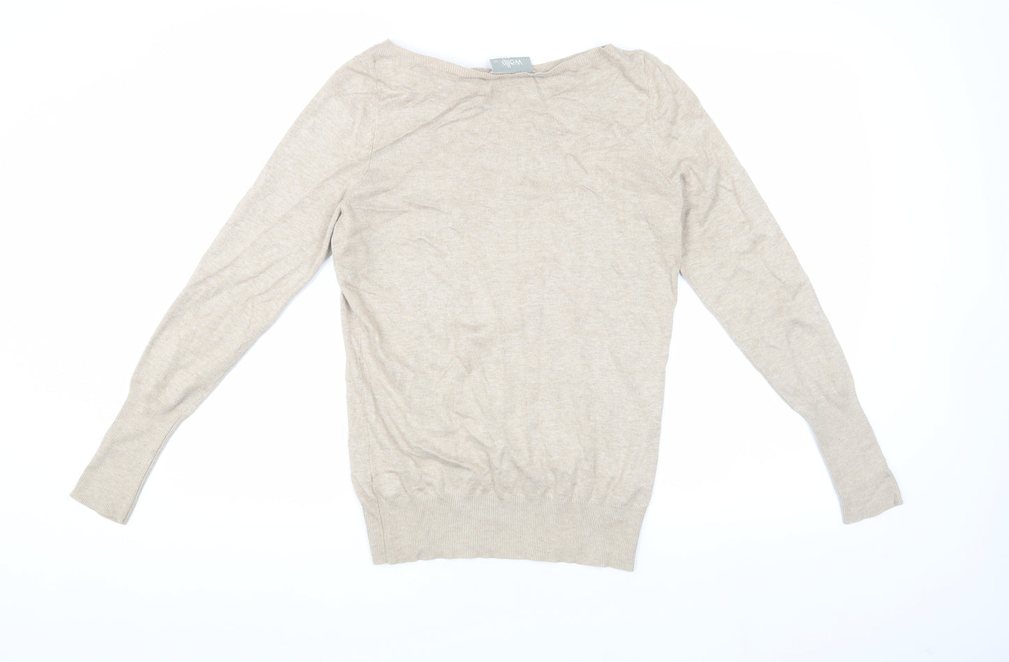 Wallis Women's Beige Long Sleeve Jumper Size 12