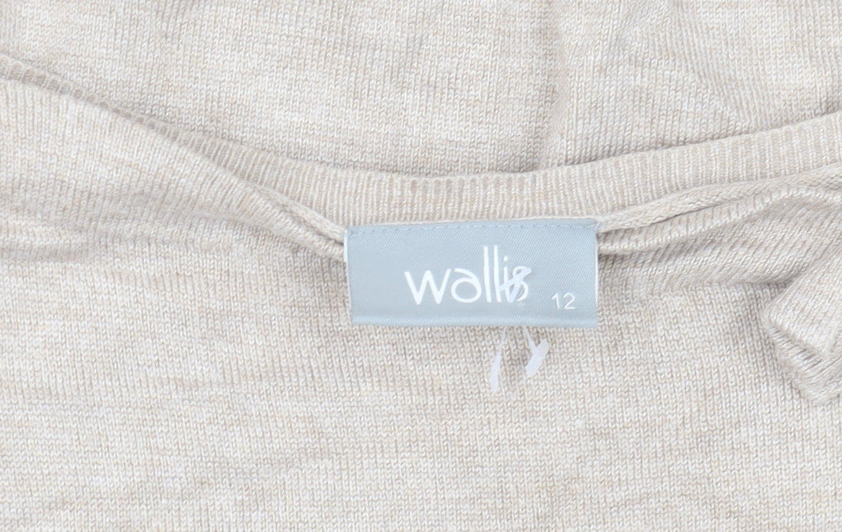 Wallis Women's Beige Long Sleeve Jumper Size 12
