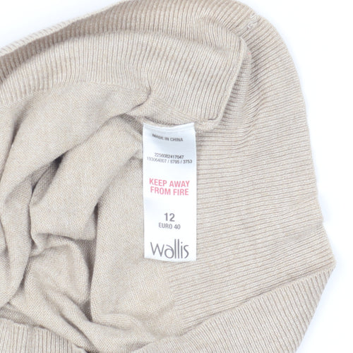 Wallis Women's Beige Long Sleeve Jumper Size 12