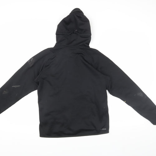 Adidas Unisex Black Track Jacket - Hooded, Size S