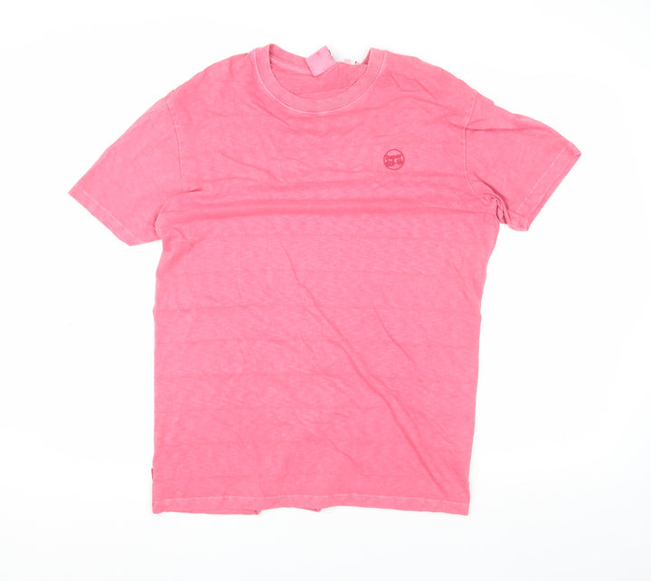 Superdry Unisex Pink T-Shirt M Cotton Crew Neck Casual