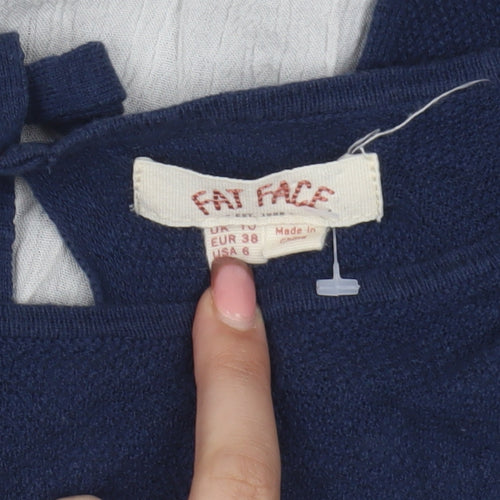 Fat Face Women's Blue Long Sleeve Top, Size 10