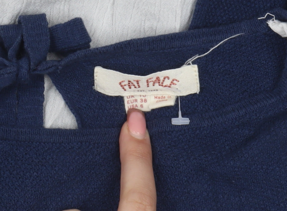 Fat Face Women's Blue Long Sleeve Top, Size 10