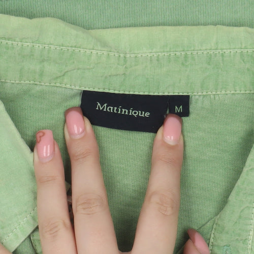 Matinique Men's Green Polo Shirt Size M