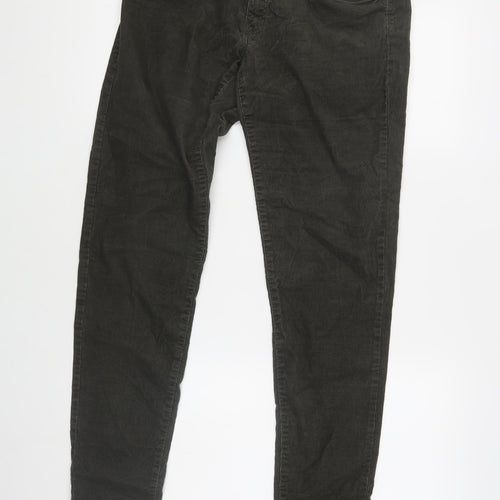 H&M Women's Green Slim Corduroy Jeans, Size 12