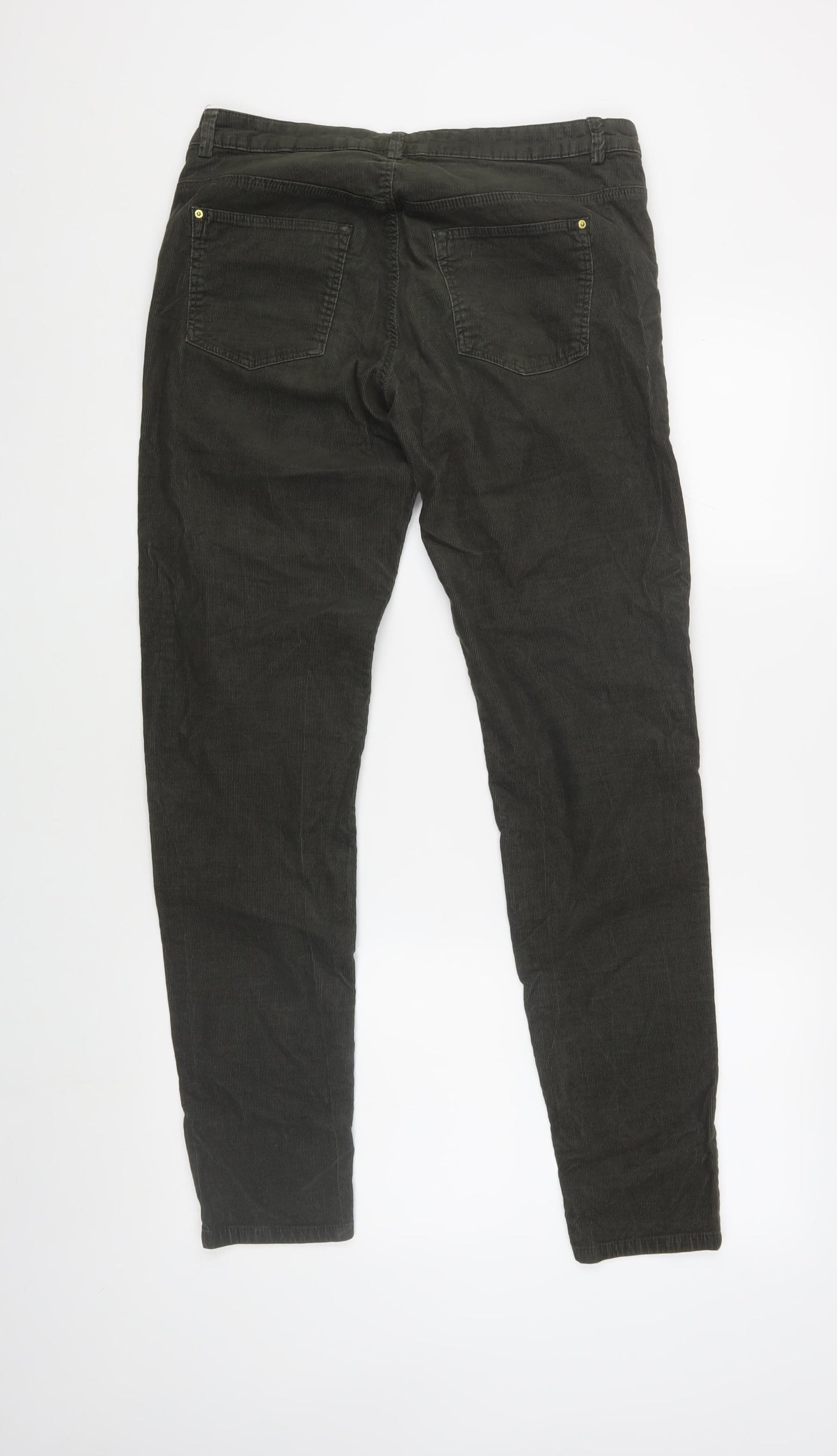 H&M Women's Green Slim Corduroy Jeans, Size 12