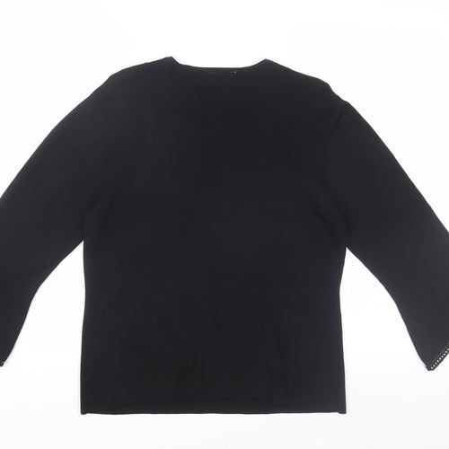 Roman Originals Black Embroidered Women's Blouse M