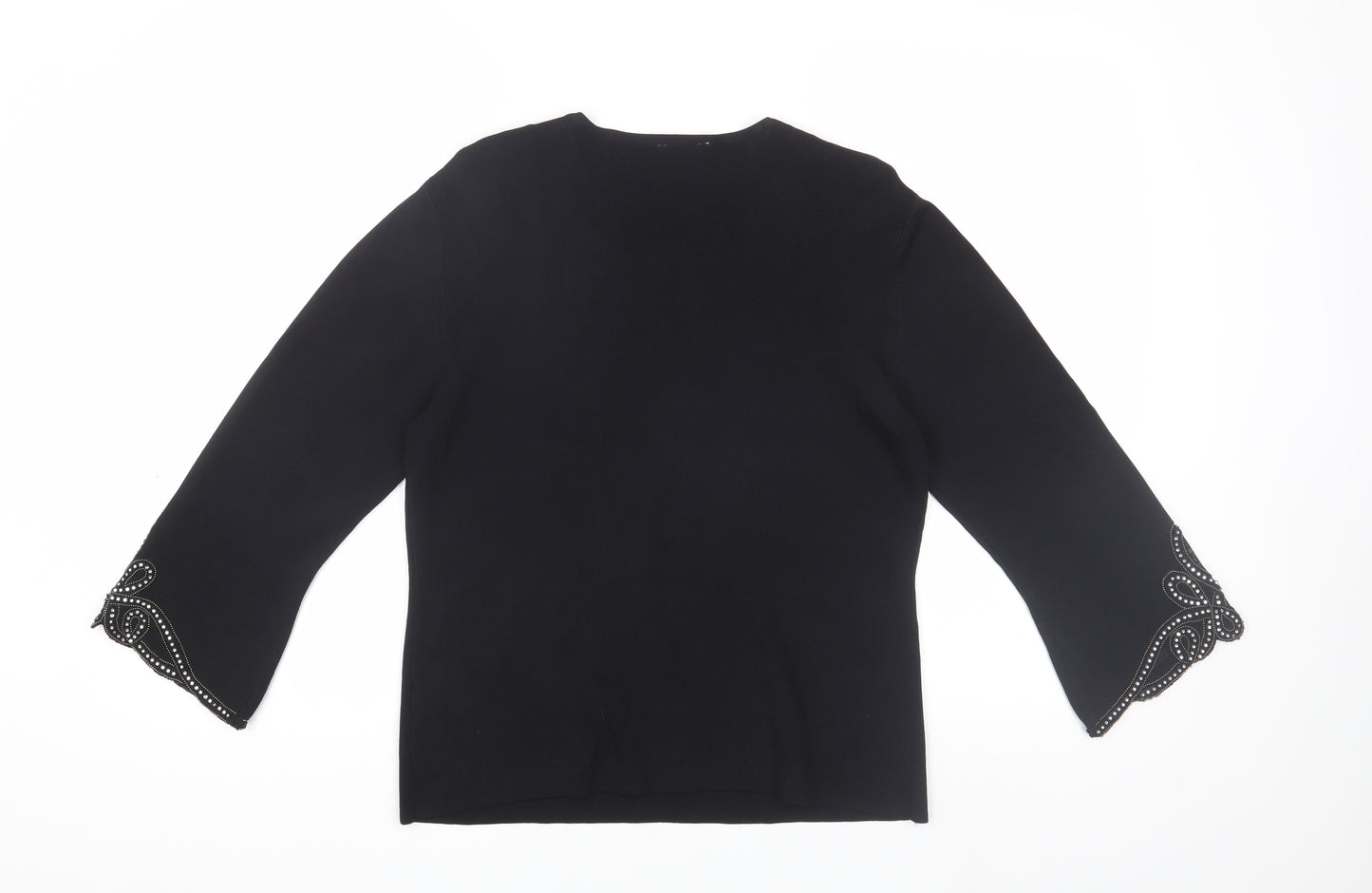 Roman Originals Black Embroidered Women's Blouse M