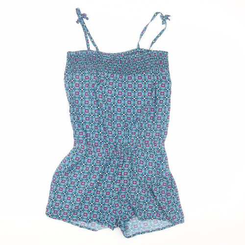 KNOT SO BAD Women's Multicoloured Geometric Playsuit, Size 16