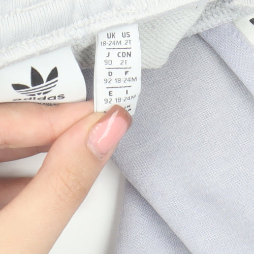 Adidas Unisex Grey Jogger Trousers 18-24 Months