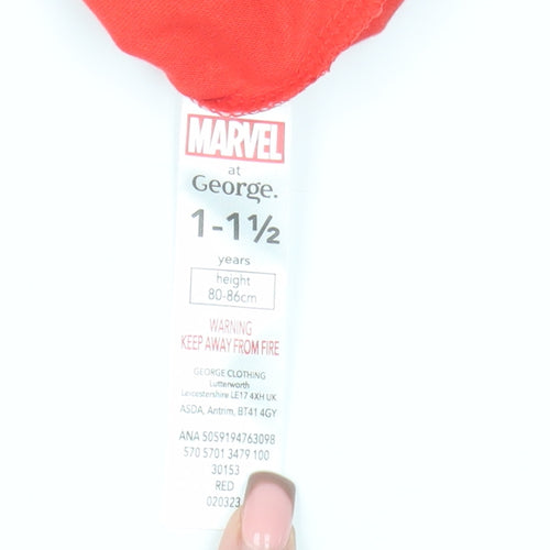Marvel Spider-Man Red T-Shirt 12-18 Months Unisex Cotton