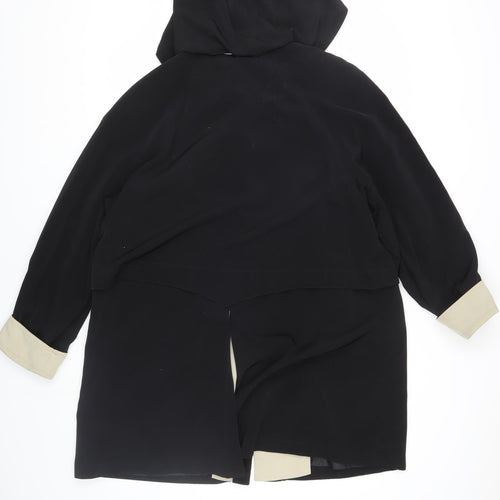 Klass Collection Women's Black Hooded Coat Size 14