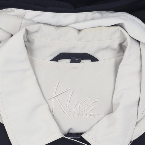 Klass Collection Women's Black Hooded Coat Size 14