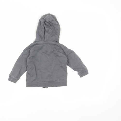 John Lewis Unisex Grey Hoodie Jacket 9-12 Months with Pockets