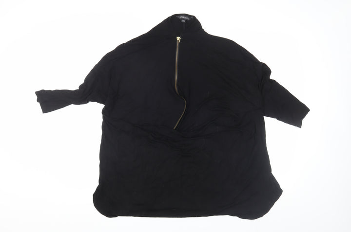 Capsule Women's Black Jersey High Neck Zip Top