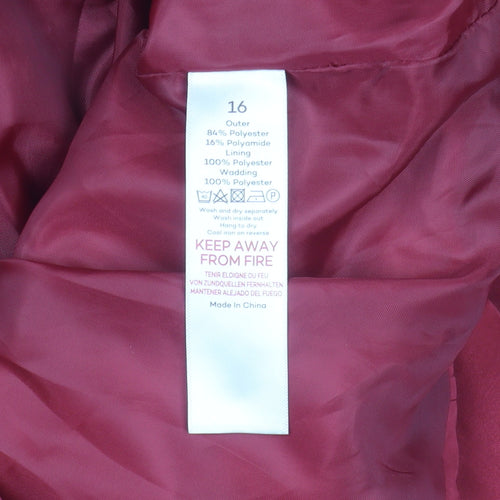 Bonmarché Women's Red Anorak Jacket Size 16