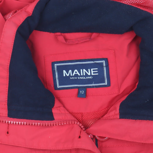 Maine Women's Red Parka Jacket Size 12