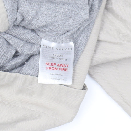 Mint Velvet Girls Beige Parka Jacket with Hood, Size 7 Years